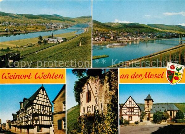 Wehlen Mosel Landschaftspanorama Weinberge Fachwerkh