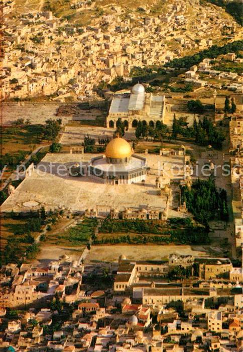 Jerusalem Yerushalayim Aerial view of the Old City Temple Moun