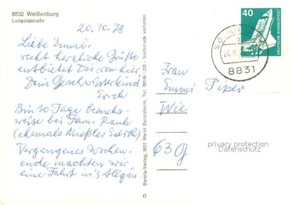 Weissenburg Bayern Luitpoldstrasse Brunnen – Bild 2