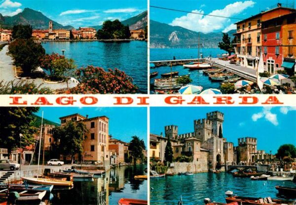 Malcesine Lago di Garda Stadtansichten Hafen Burg Gardasee