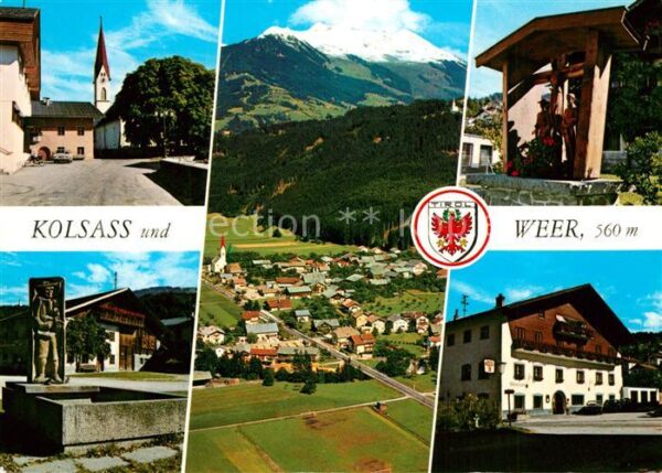 Kolsass Dorfplatz Weer Kellerjoch Bildstock Dor