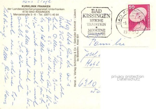 Bad Kissingen Kurklinik Franken Hallenbad Wassertrete – Bild 2