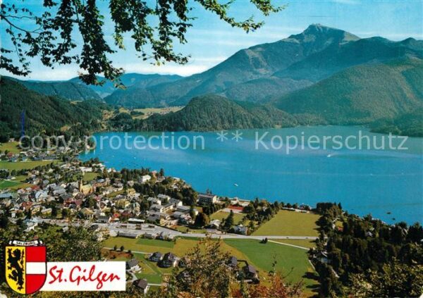 St Gilgen Salzkammergut Panorama mit Schafberg und Brunnwinkl