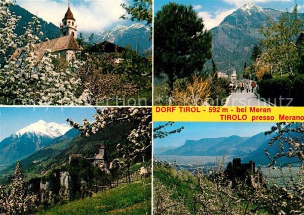 Dorf Tirol Schloss Tirol Brunnenburg Wanderweg Bau
