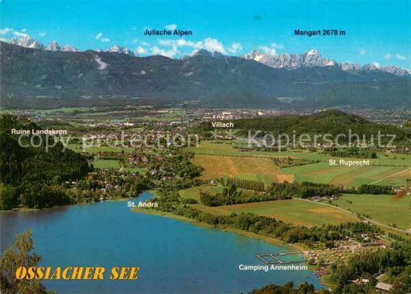 Ossiachersee Feriengebiet Julische Alpen Fliegeraufn