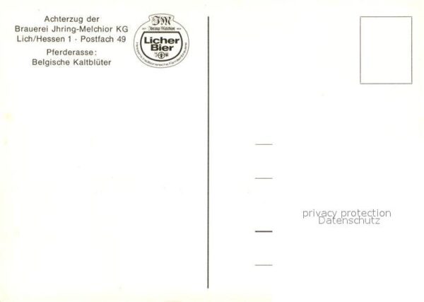 Lich Hessen Achterzug Brauerei Ihring Melchior KG L – Bild 2