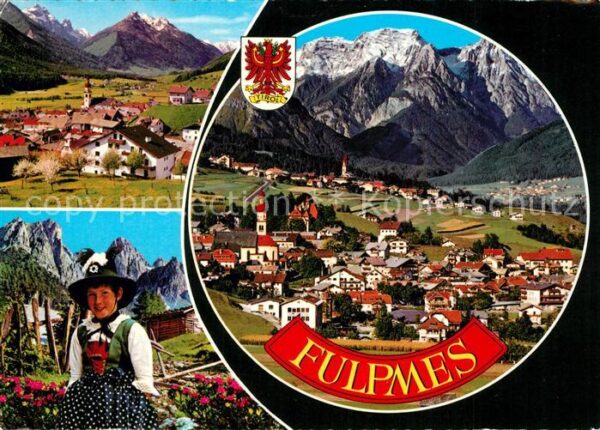 Fulpmes Tirol Panorama Stubaital Alpen Trachten