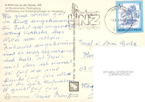 Linz Donau Brucknerhalle Pöstlingberg Schiffstatio – Bild 2