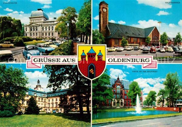 Oldenburg Niedersachsen Staatstheater Hauptbahnhof Hauptpost Sc