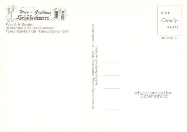 Altenahr Wein Gasthaus Schäferkarre Fachwerkhaus – Bild 2