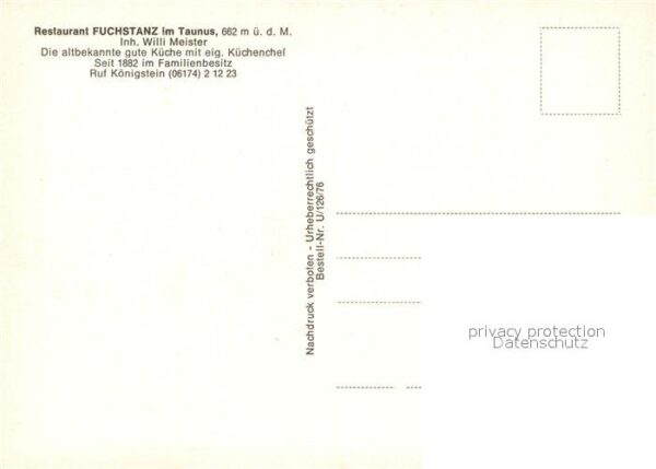Koenigstein Taunus Restaurant Fuchstanz – Bild 2
