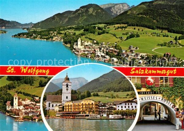 St Wolfgang Salzkammergut Panorama Wolfgangsee Alpen Fliegeraufna
