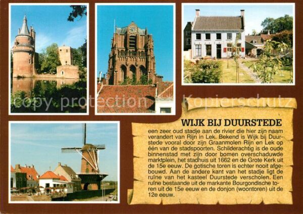 Wijk Duurstede Turm Kirche Wohnhaus Windmühle