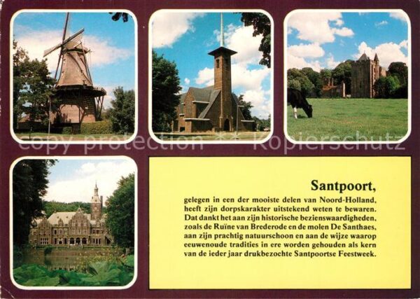 Santpoort Noord Windmühle Kirche Schloss