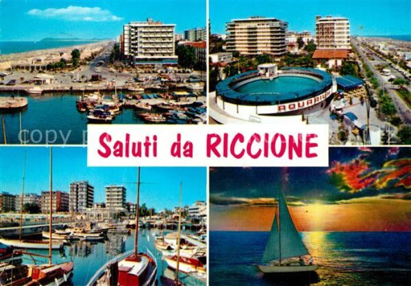 Riccione Hafen Hotels Strand Aquarium Sonnenunte