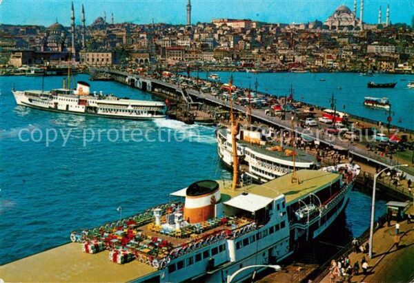 Istanbul Constantinopel Galata Brücke Neue Moschee Süleymaniye