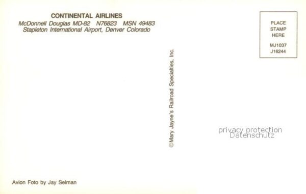 Flugzeuge Zivil Continental Airlines McDonnell Douglas – Bild 2