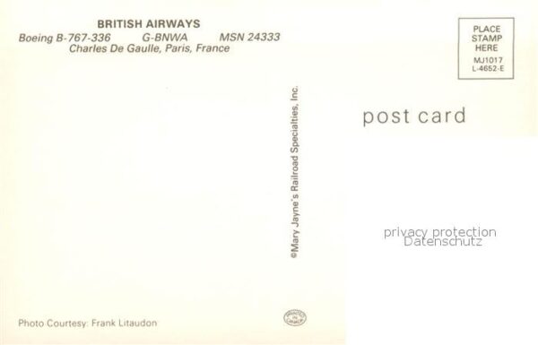 Flugzeuge Zivil British Airways Boeing B-767-336 G-BNWA – Bild 2