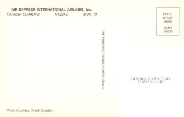 Flugzeuge Zivil Air Express International Airlines Cana – Bild 2
