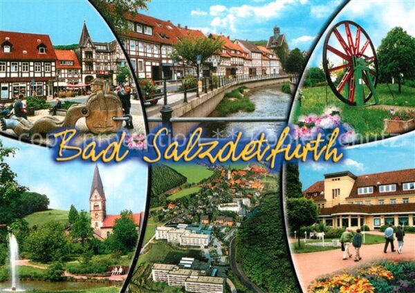 Bad Salzdetfurth Markt Brunnen Fluss Rad Kirche Fliegera
