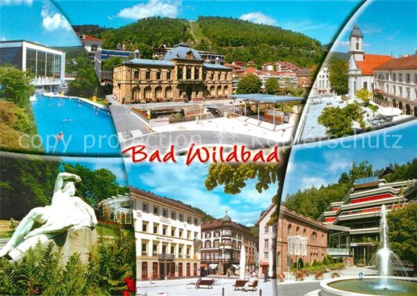 Bad Wildbad Schwimmbad Schloss Kurhaus Marktplatz B