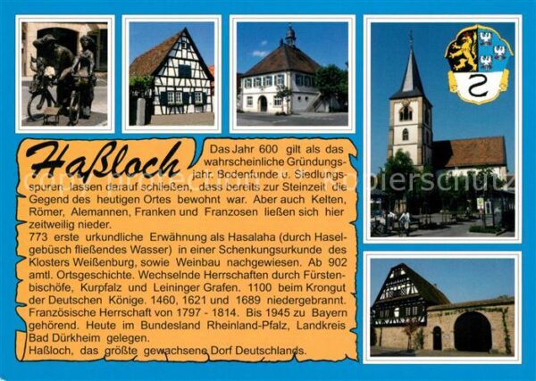 Hassloch Pfalz Radfahrerdenkmal Fachwerkhaus Altes Rat