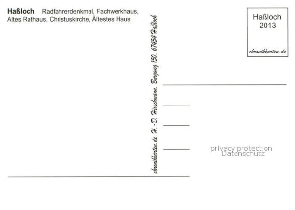 Hassloch Pfalz Radfahrerdenkmal Fachwerkhaus Altes Rat – Bild 2