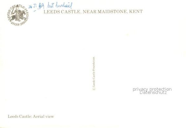 Kent Leeds Castle near Maidstone Aerial view – Bild 2