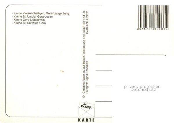 Gera Kirchen Vierzehnheiligen Langenberg St – Bild 2