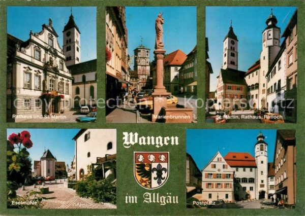 Wangen Allgaeu Rathaus Marienbrunnen St Martin Ratloch