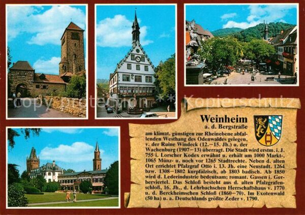 Weinheim Bergstrasse Wachenburg Altes Rathaus Marktplatz Sch