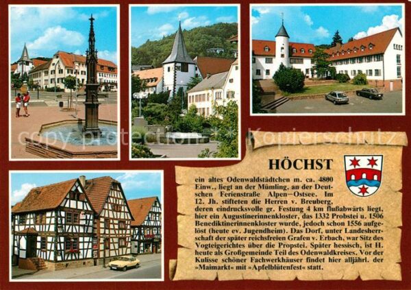 Hoechst Odenwald Brunnen Marktplatz Augustinerinnenklost