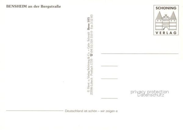 Bensheim Bergstrasse Hauptstrasse Markt Beauner Platz Rathau – Bild 2
