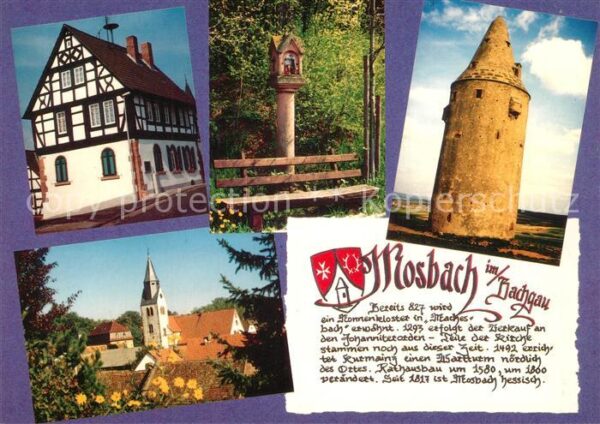 Mosbach Baden Fachwerkhaus Bildstock Turm Kirche