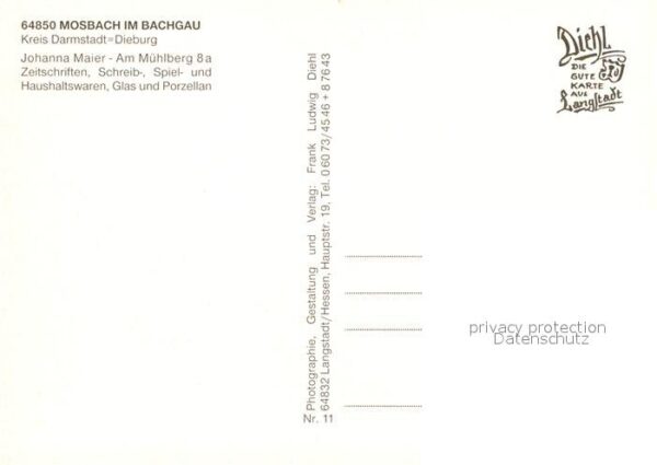 Mosbach Baden Fachwerkhaus Bildstock Turm Kirche – Bild 2