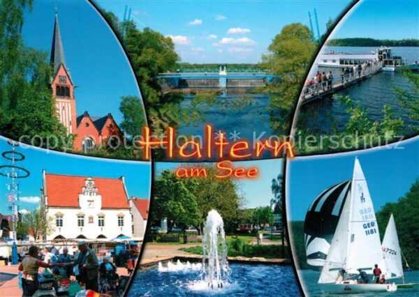 Haltern See Kirche Bootssteg Rathaus Springbrunnen