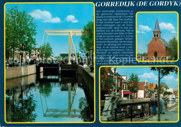 Gorredijk Ziehbrücke Kirche Kanal