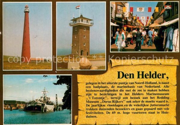 Den Helder Leuchttürme Fussgängerzone Hafenpartie