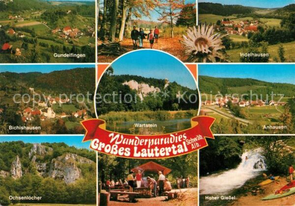 Schwaebische Alb Grosses Lautertal mit Gundelfingen Inde