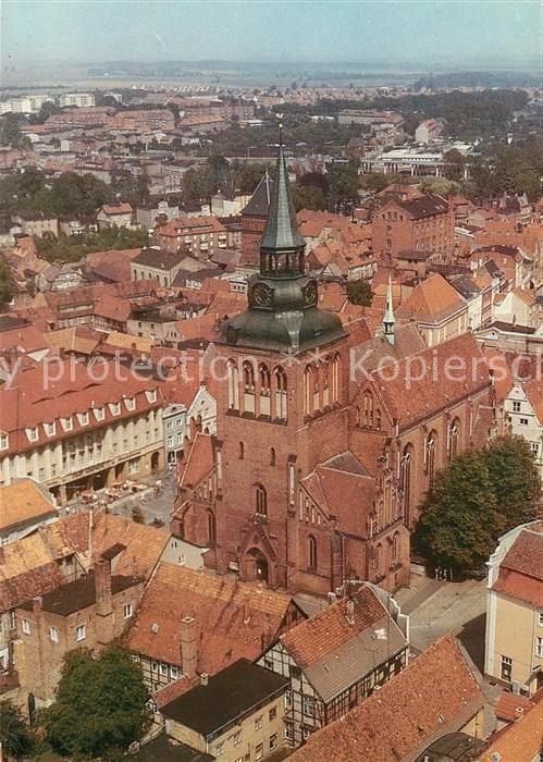 Guestrow Mecklenburg Vorpommern Fliegeraufnahme Pfarrkirche St. Marien