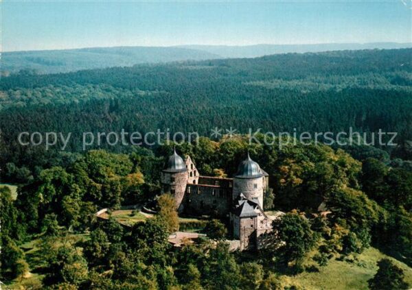 Sababurg Fliegeraufnahme Dornröschenschloss