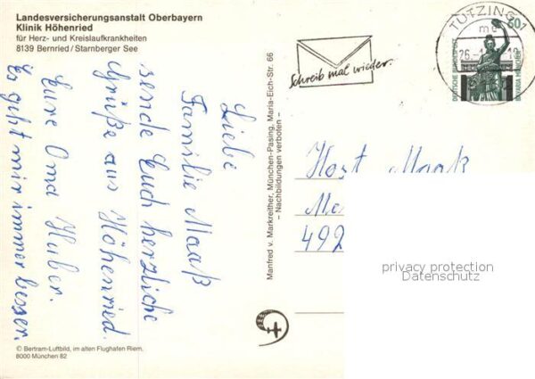Bernried Starnberger See Fliegeraufnahme Klinik Höhenried – Bild 2