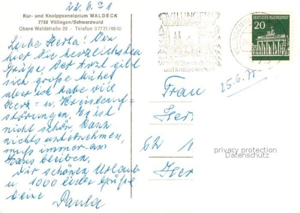Villingen-Schwenningen Sanatorium Waldeck – Bild 2