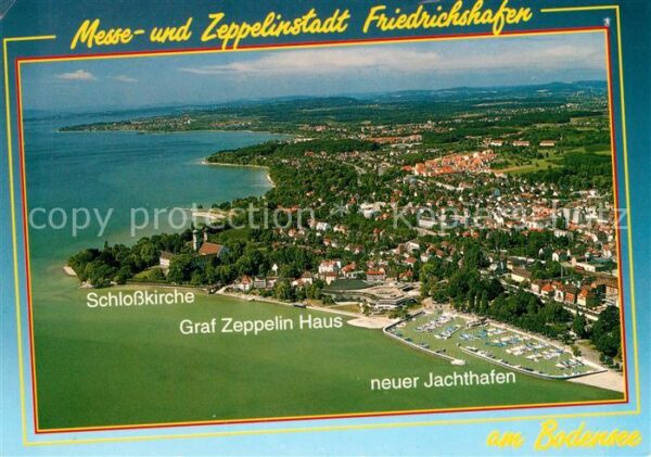 Friedrichshafen Bodensee Fliegeraufnahme Schlosskirche Graf Zepp