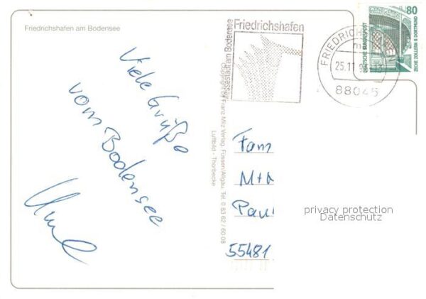 Friedrichshafen Bodensee Fliegeraufnahme Schlosskirche Graf Zepp – Bild 2