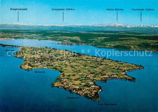 Reichenau Bodensee Fliegeraufnahme Niederzell Mittelzell S