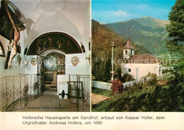 St Leonhard Passeier Andreas Hofers Betstuhl Hauskapelle San
