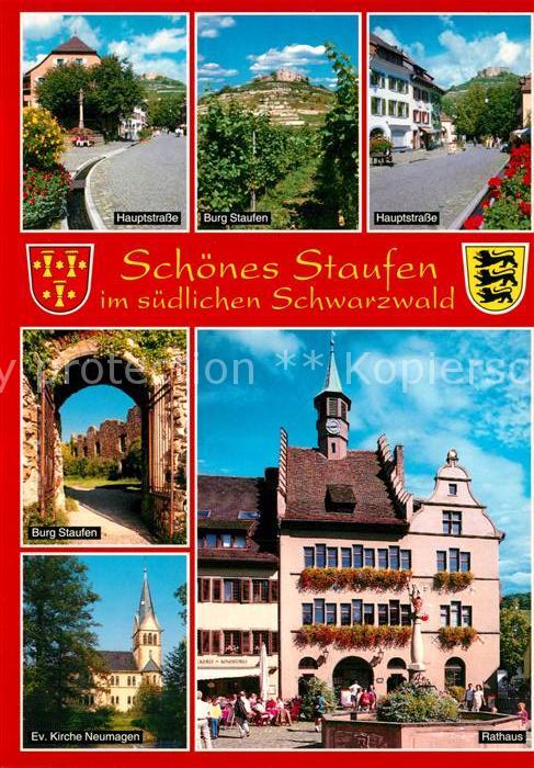 Staufen Breisgau Hauptstrasse Burg Evangelische Kirche N