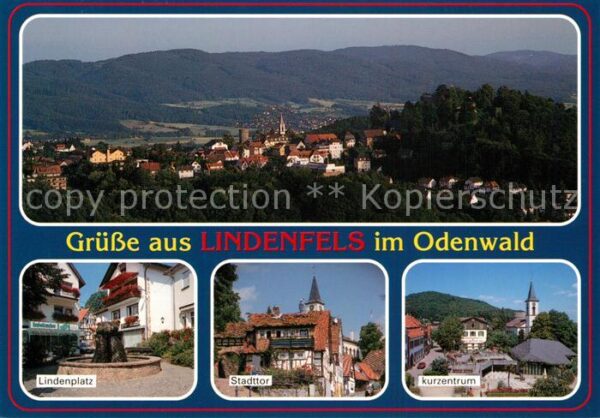 Lindenfels Odenwald Stadtpanorama Lindenplatz Stadttor Kurz