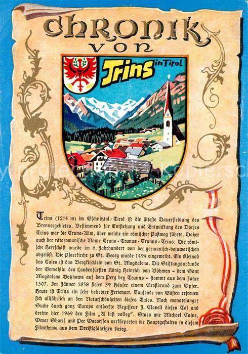 Trins Innsbruck Chronik der Stadt Wappen Siegel